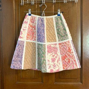 Vintage quilted patchwork miniskirt
